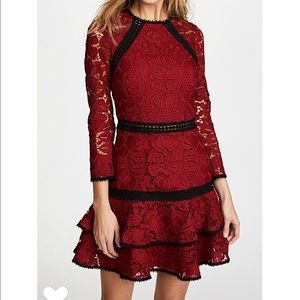 ALEXIS Kharis Red/Black Lace Dress